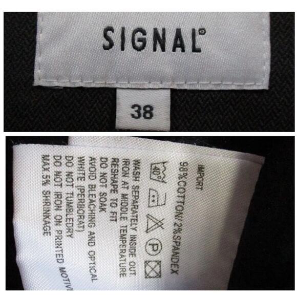 Signal Women's Skirt Size 38 Gray Button Front Pockets Lined Stretch A Line - Picture 7 of 7